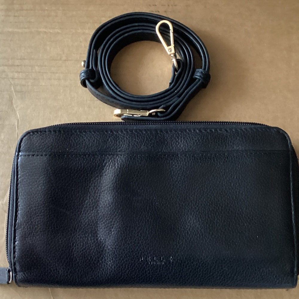Pelle Studio Midnight Black crossbody clutch